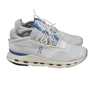 On Running White and Blue Sneakers